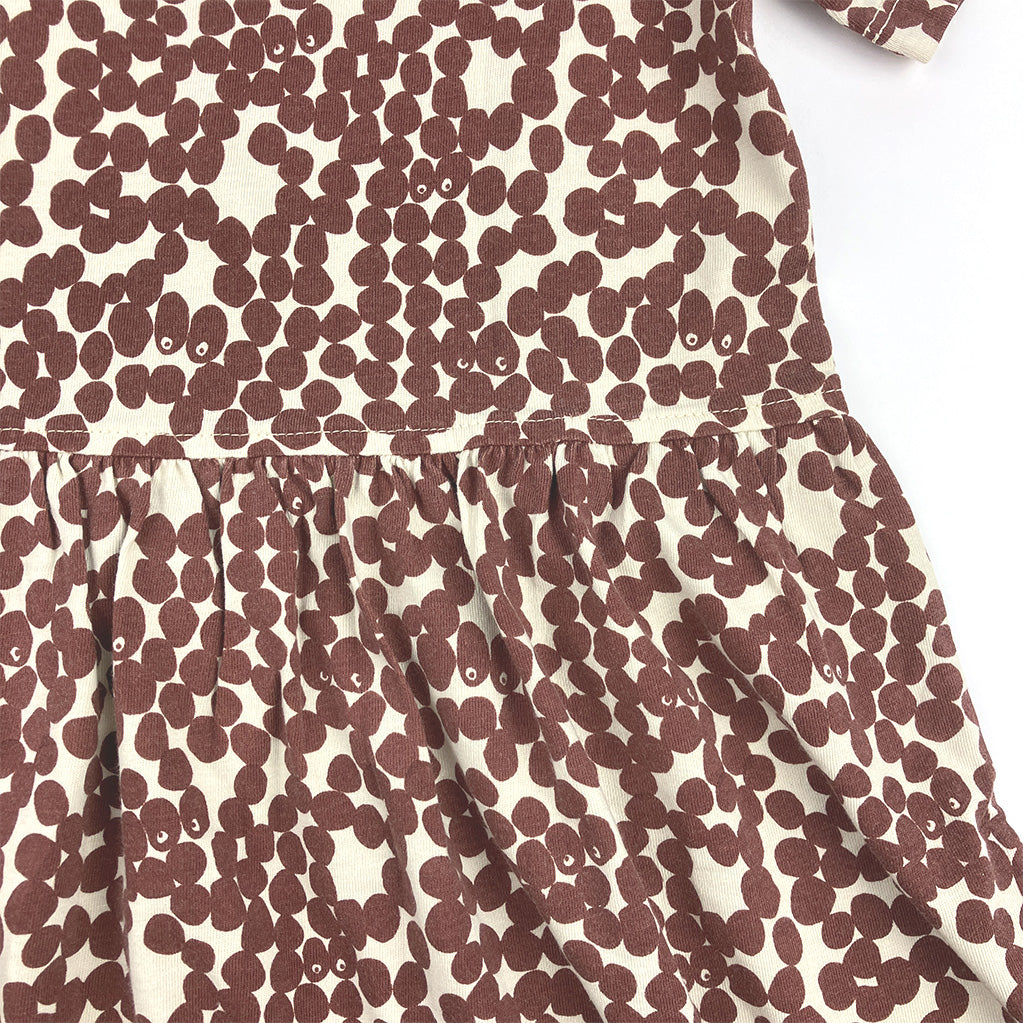 Dress Gather Spotted Brick