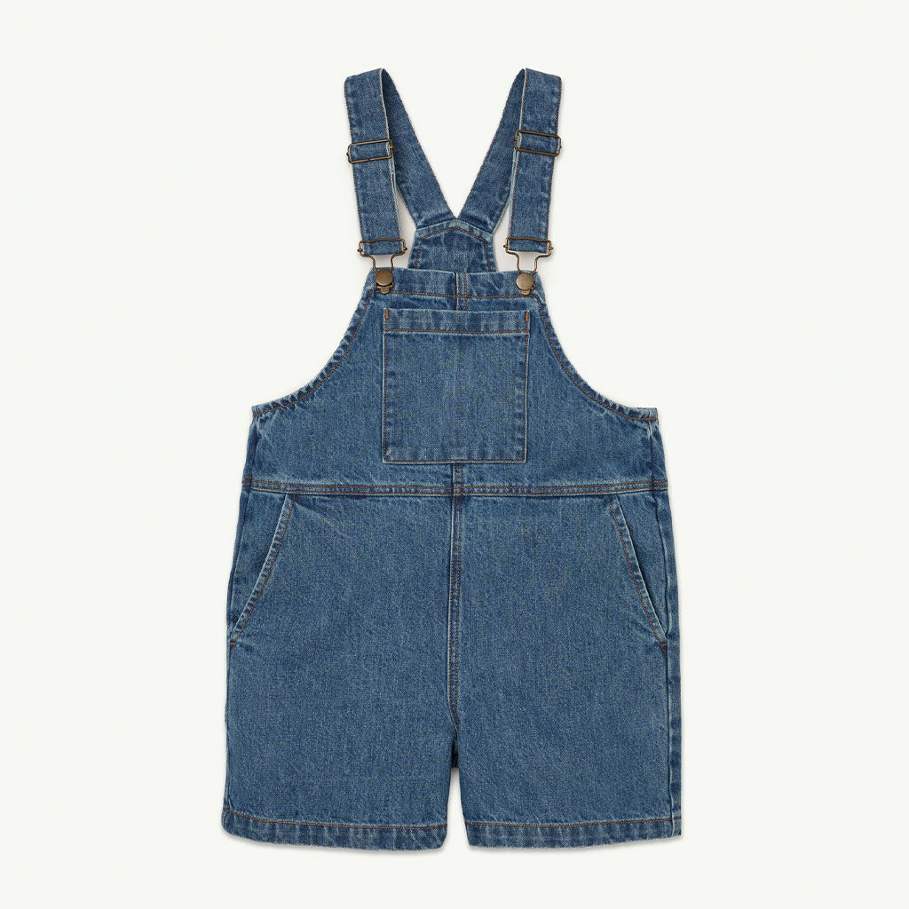 Dungaree Short Stonewash Blue