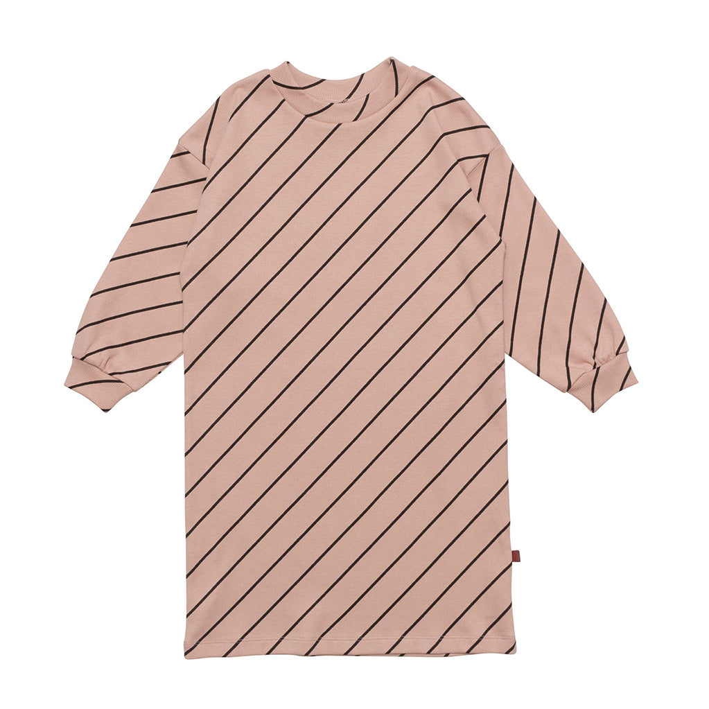 Dress Daily Dull Pink Diagonal Stripe