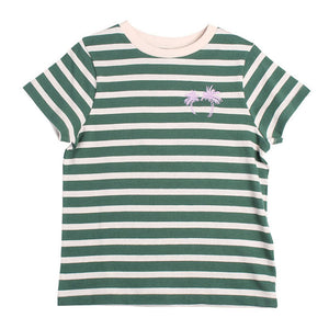 Tee Stripe Palms Green