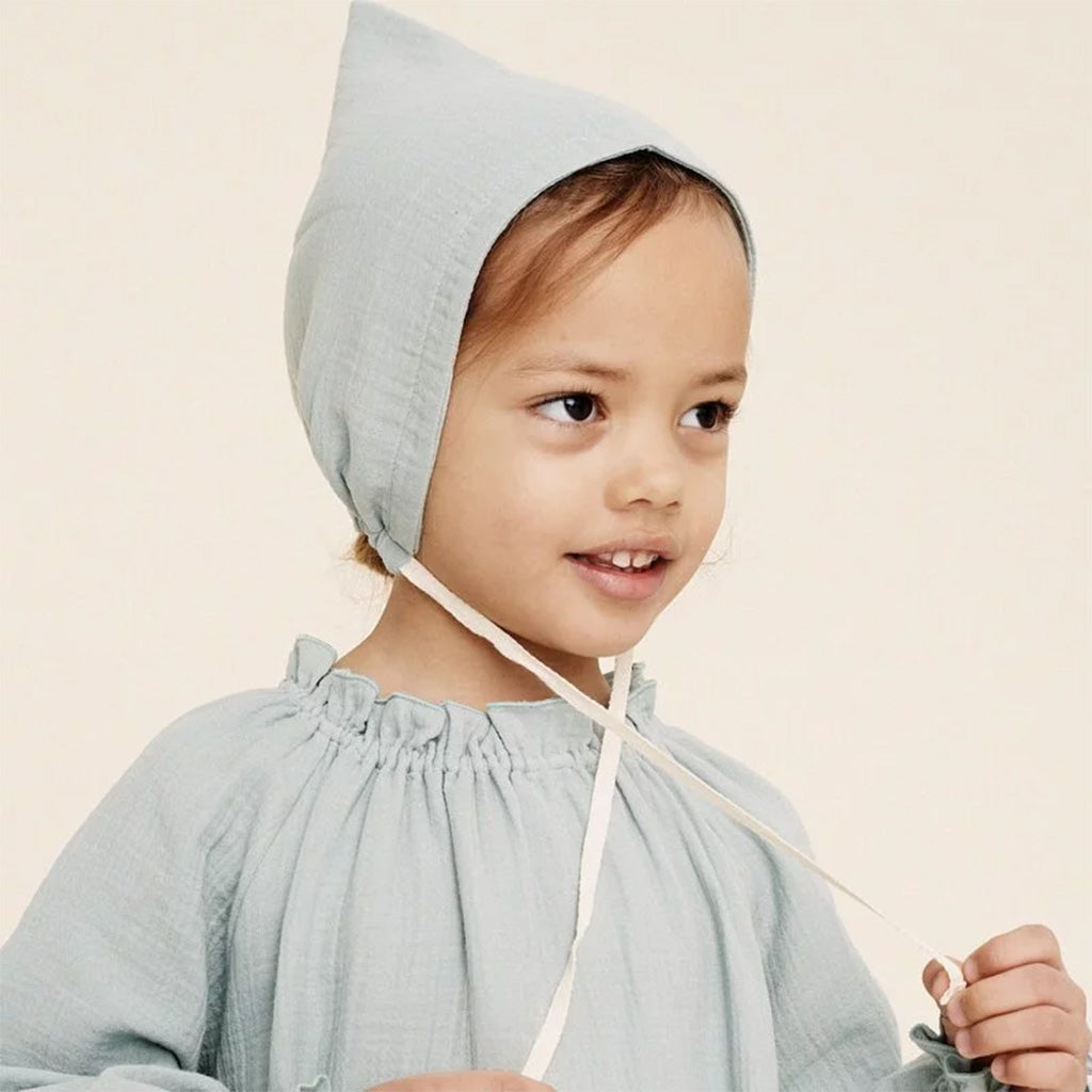 Bonnet Pixie Aqua Grey