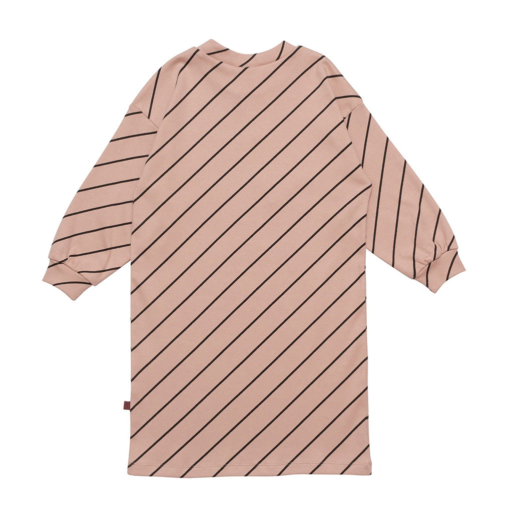 Dress Daily Dull Pink Diagonal Stripe