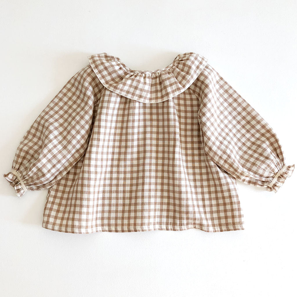 Blouse Oana Check Brown
