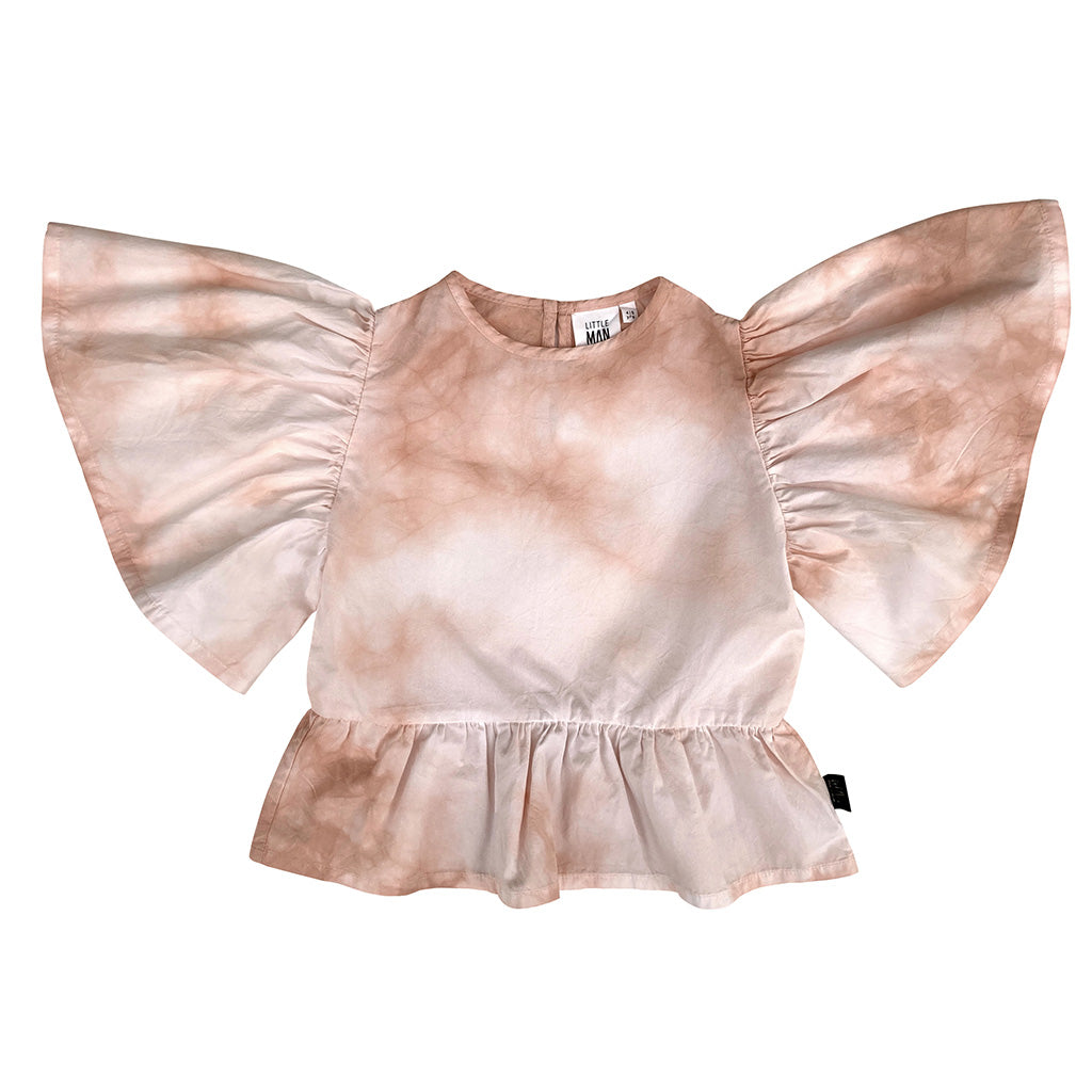 Blouse Frill Woven Ice Cream