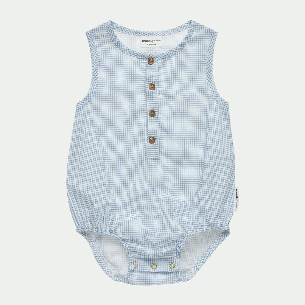 Romper Blue Gingham