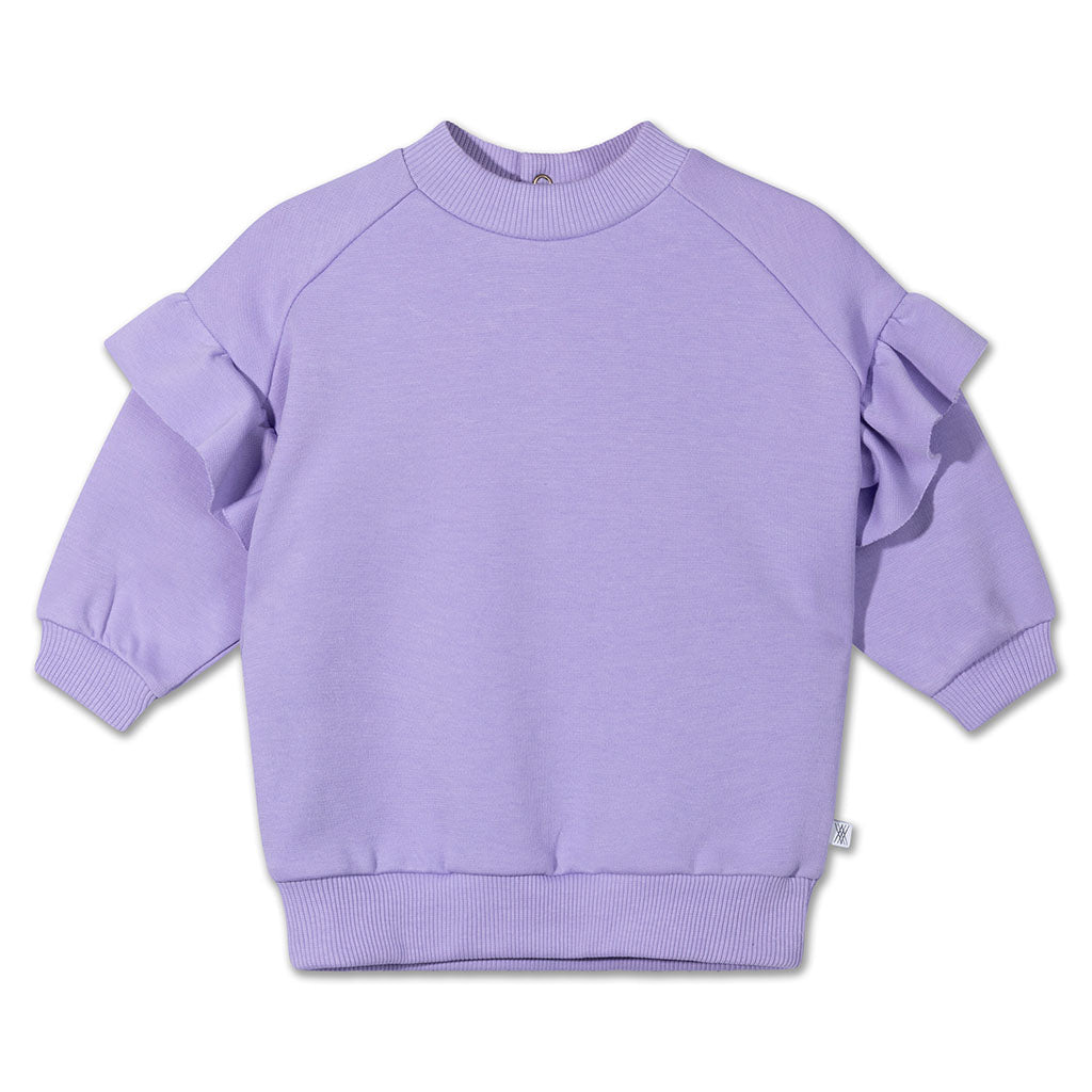 Sweater Ruffle Baby Bright Violet