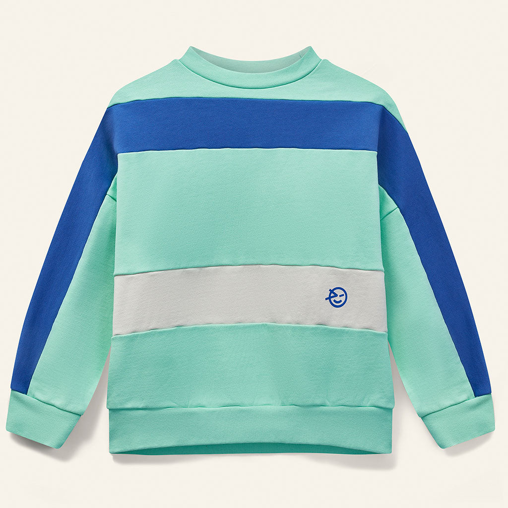 Sweater Keel Pale Green Klein Blue
