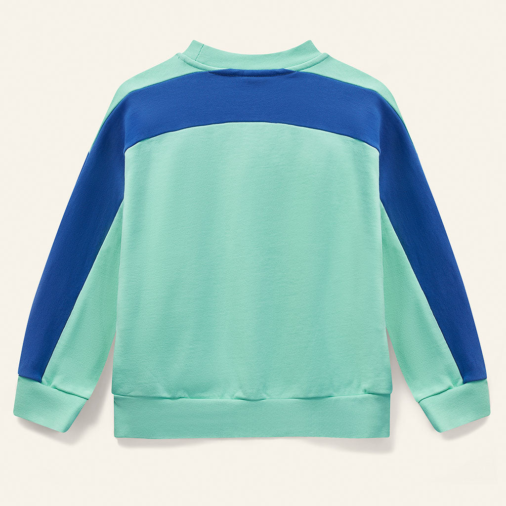 Sweater Keel Pale Green Klein Blue