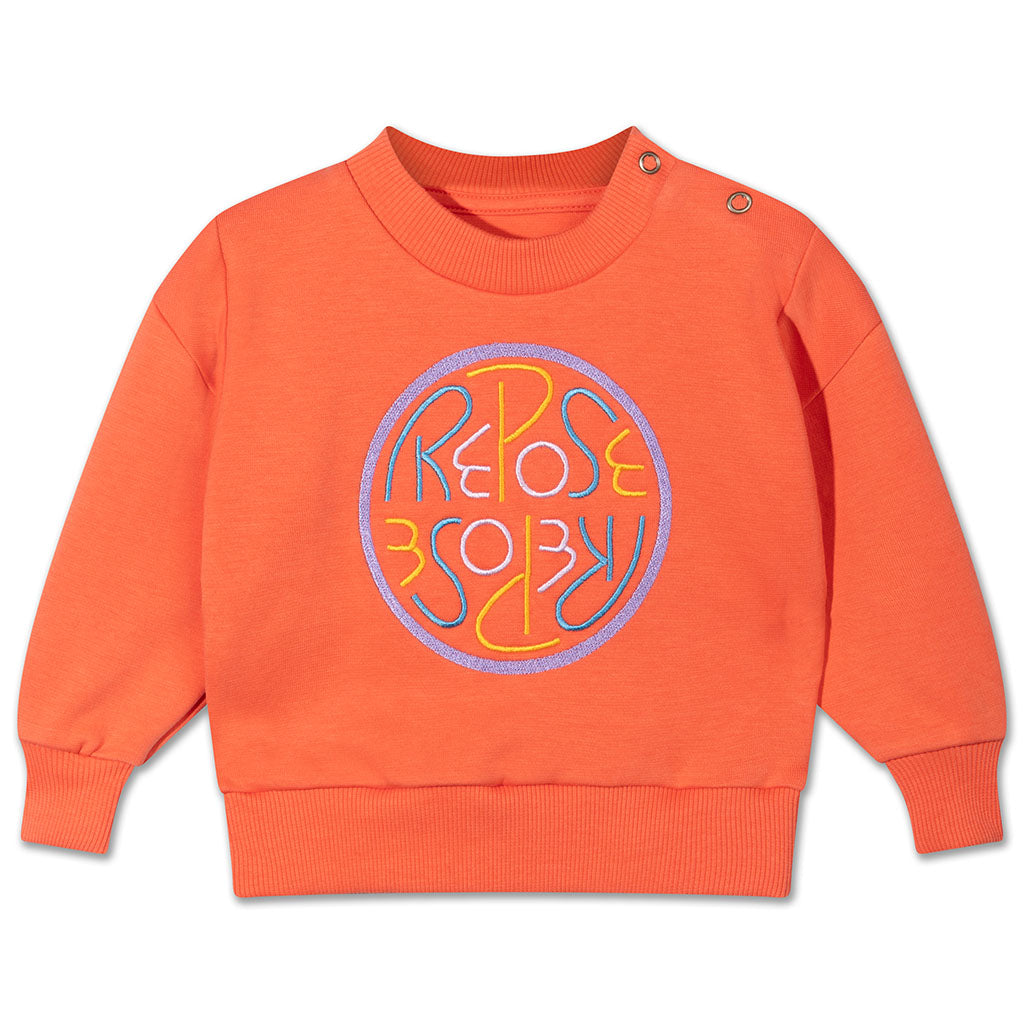 Sweater Crewneck Baby Washed Fiesta Red