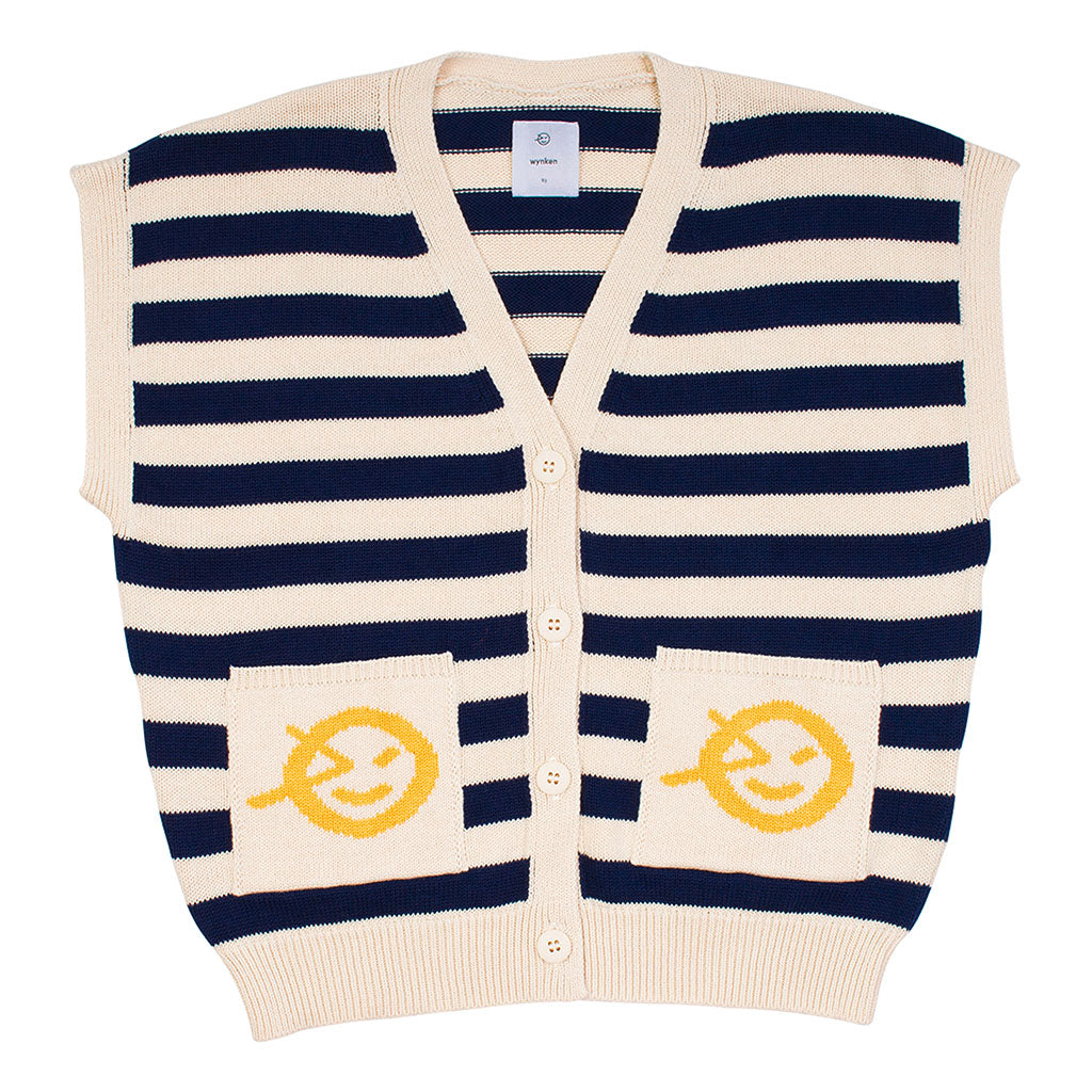 Waistcoat Stripe Navy Tide White