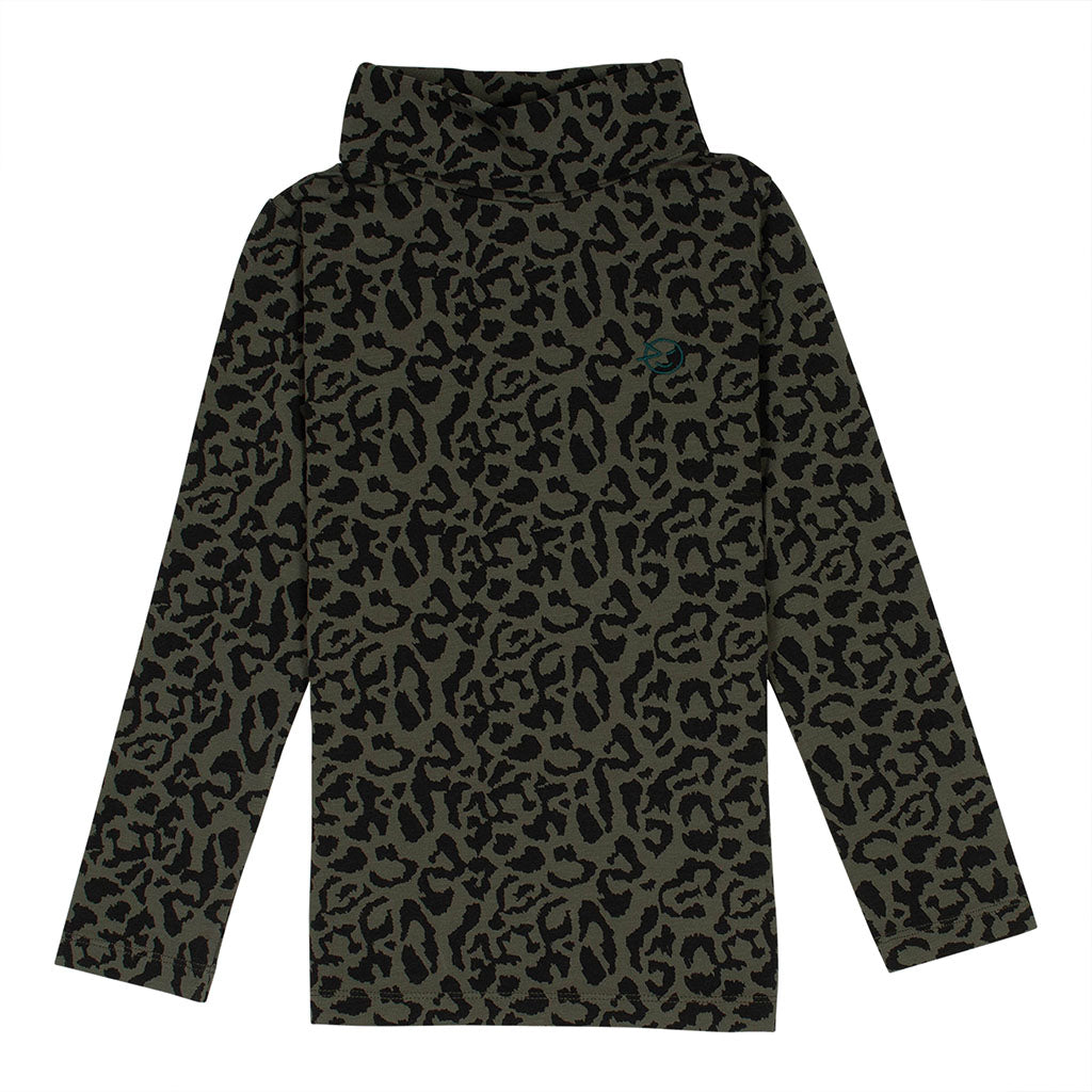 Longsleeve Pony Rollneck Khaki Leopard