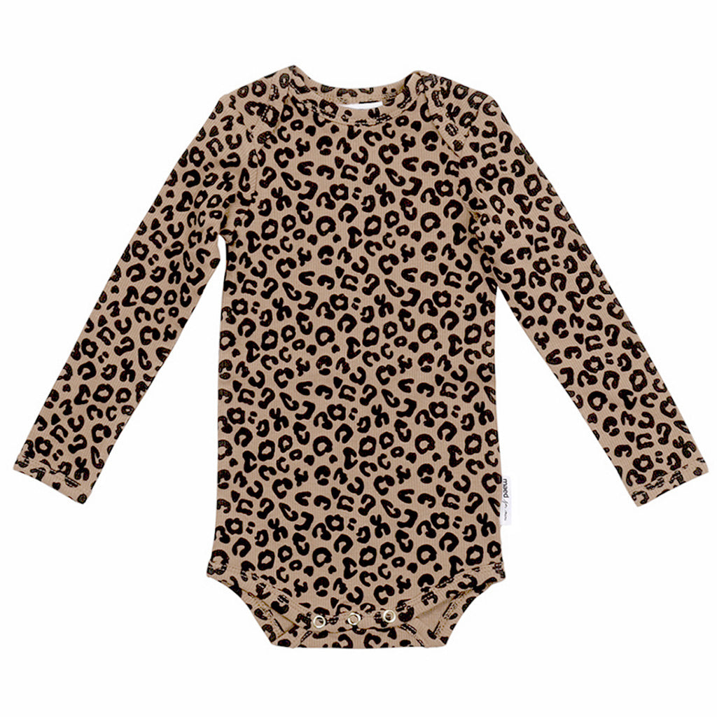 Bodysuit Light Brown Leopard