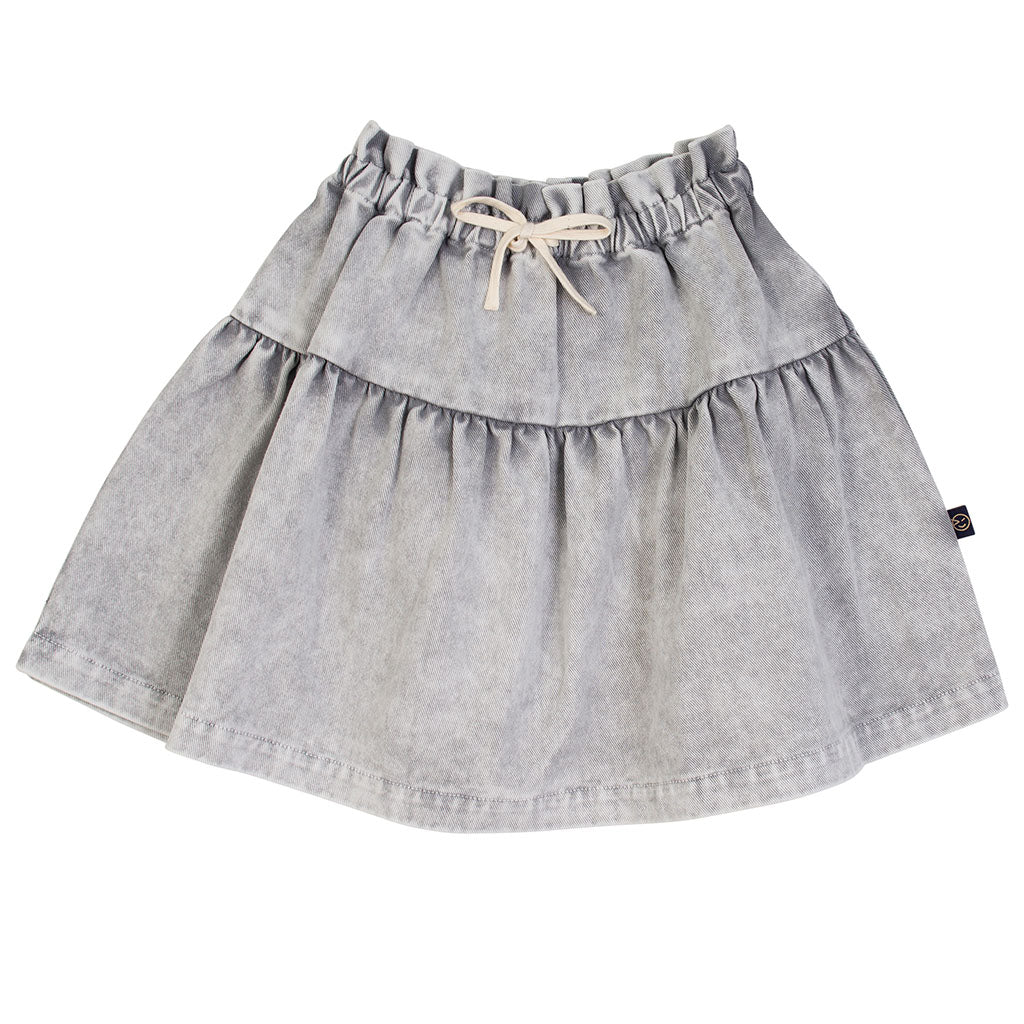 Skirt Drop Waist Ice Grey Denim