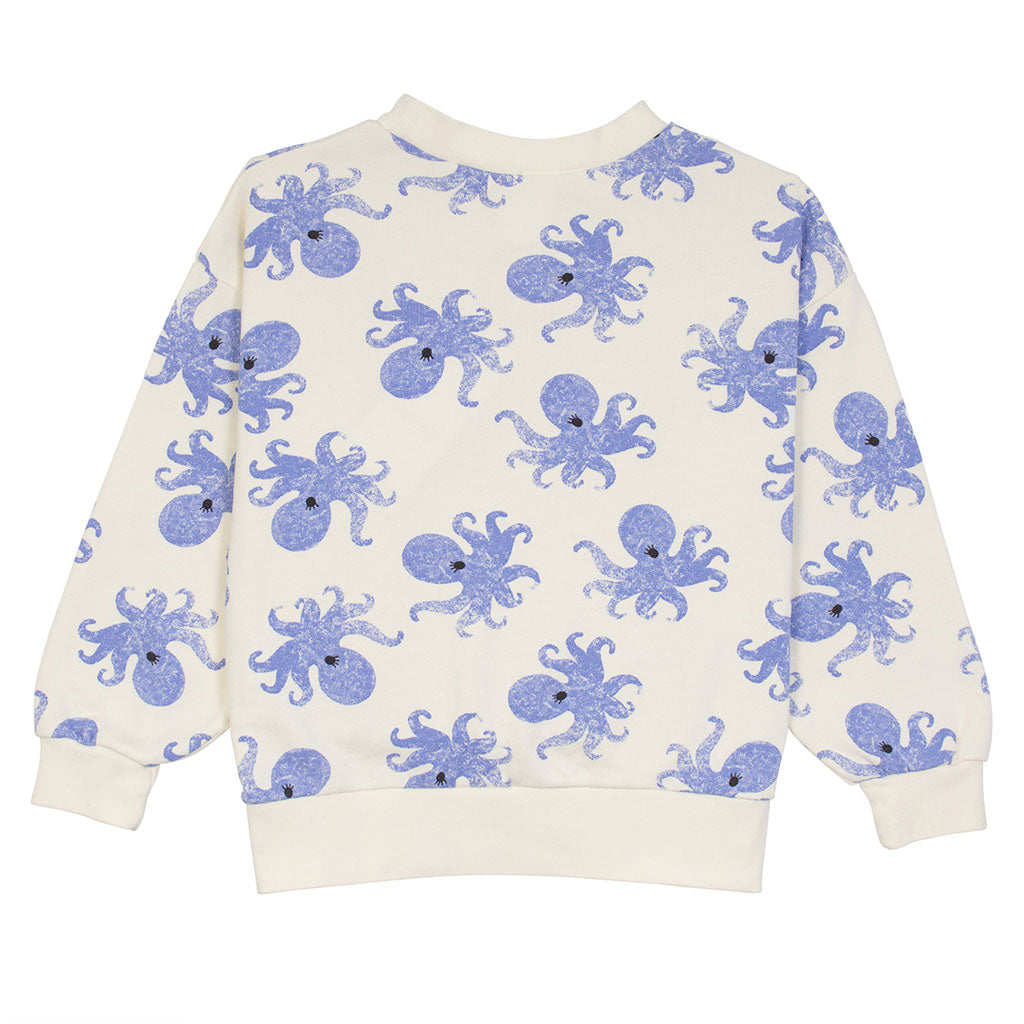 Sweater Pulpo Ecru Deep Sea Blue