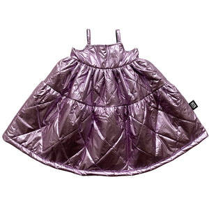 Dress Quilted Metallic Lavender