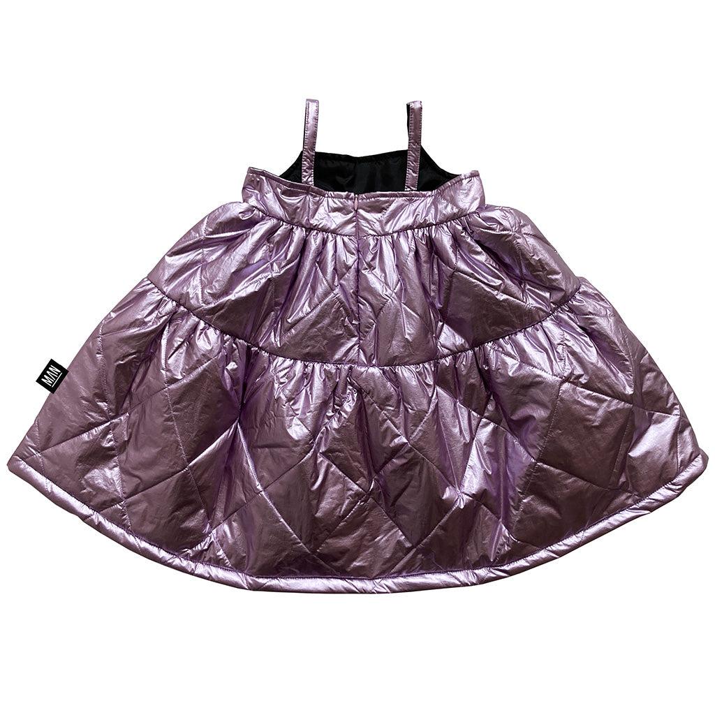 Dress Quilted Metallic Lavender