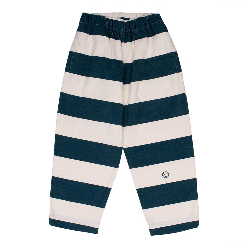 Pant Corduroy Wide Green Stripe