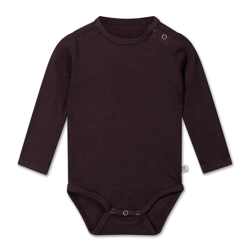 Bodysuit Longsleeve Coffee Brown