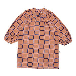 Dress Plein Air Button Back Clay Pink Check