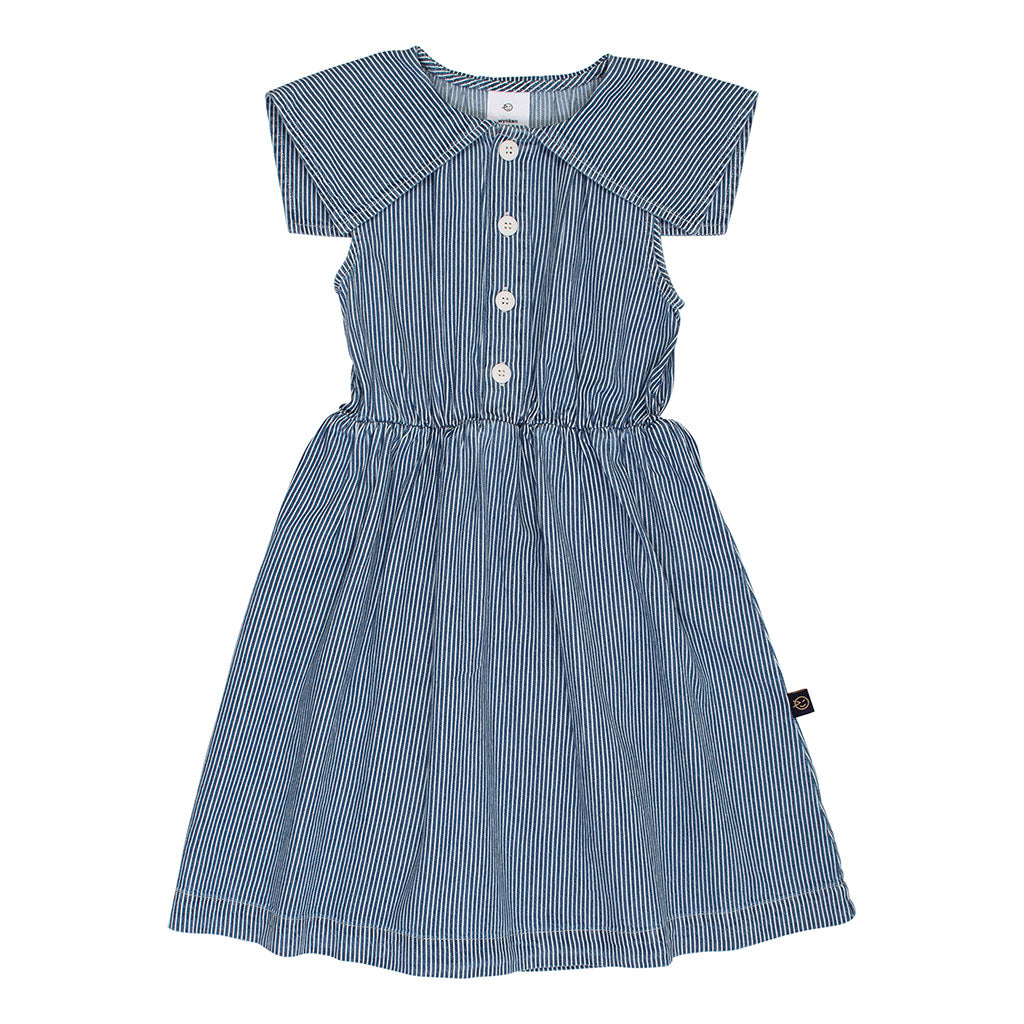 Dress Sun Collar Hickory Stripe