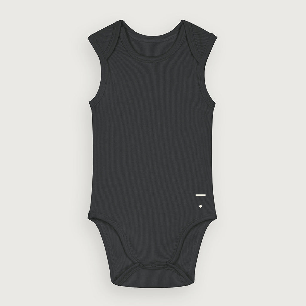 Onesie Sleeveless Baby Nearly Black 2-PACK