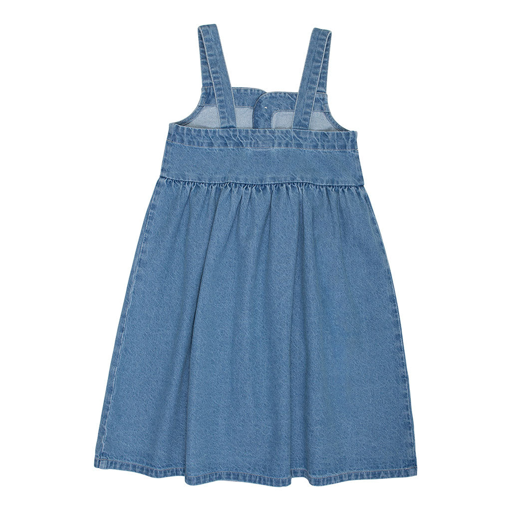 Dress Sun Scallop Mid Bleached Denim