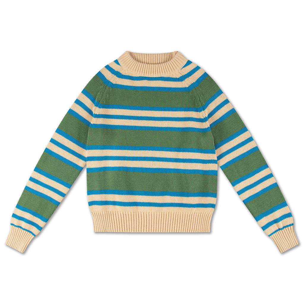REPOSE AMS KNIT RAGLAN SWEATER - IRREGULAR STRIPE REPOSE AMS KNIT RAGLAN SWEATER - IRREGULAR STRIPE