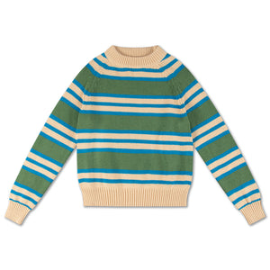 REPOSE AMS KNIT RAGLAN SWEATER - IRREGULAR STRIPE REPOSE AMS KNIT RAGLAN SWEATER - IRREGULAR STRIPE