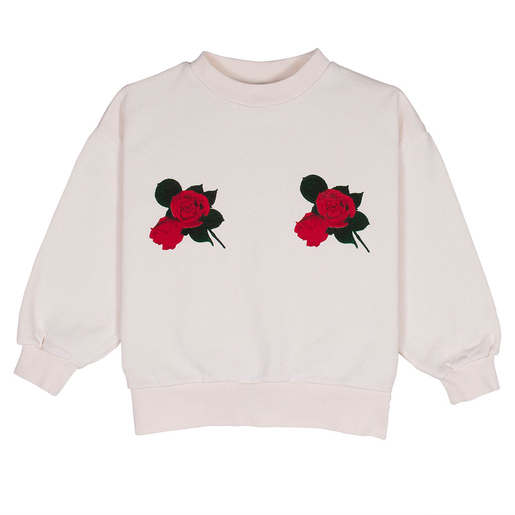 Sweater May Roses Grey Blue