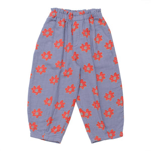 Pant Ottie Pleat Fun Flower Stormy Blue