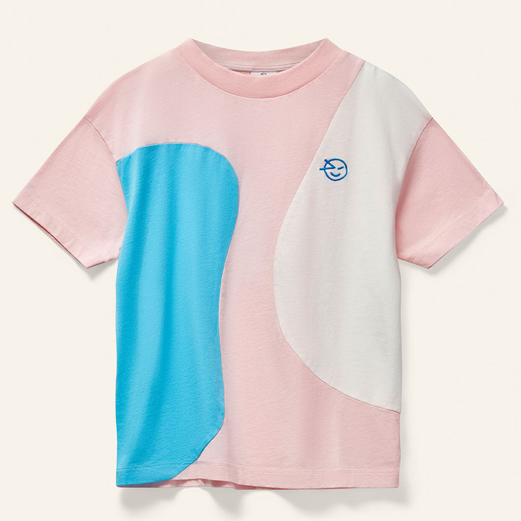 Tee Keel Pink Blue Ecru