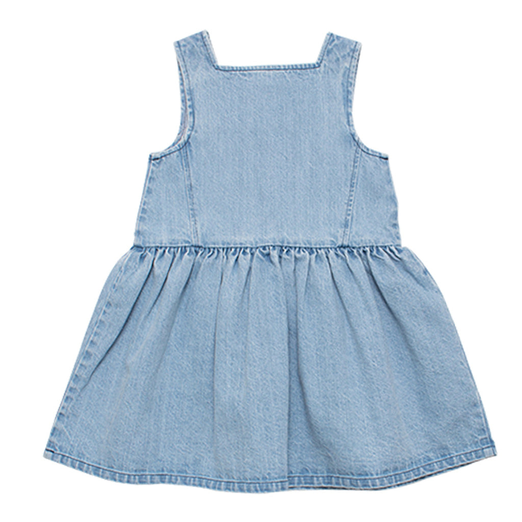 Dress Pinafore Maria Pale Bleached Denim