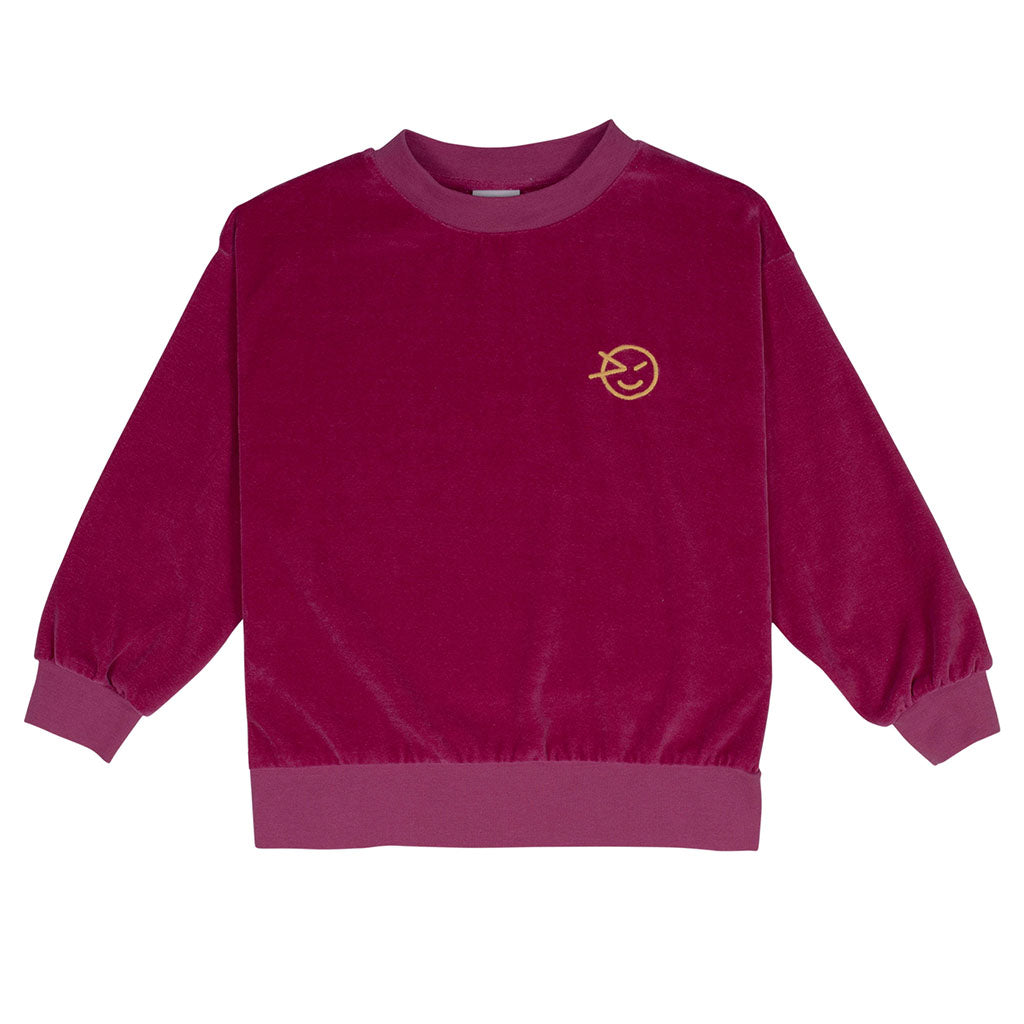 Sweater Velour Pale Magenta