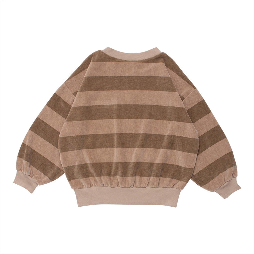 Sweater Perform Soft Brown Stripe