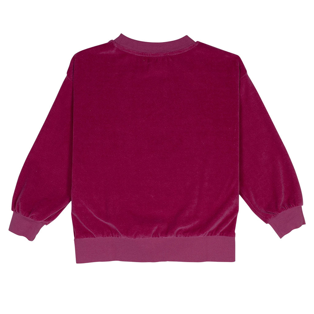 Sweater Velour Pale Magenta