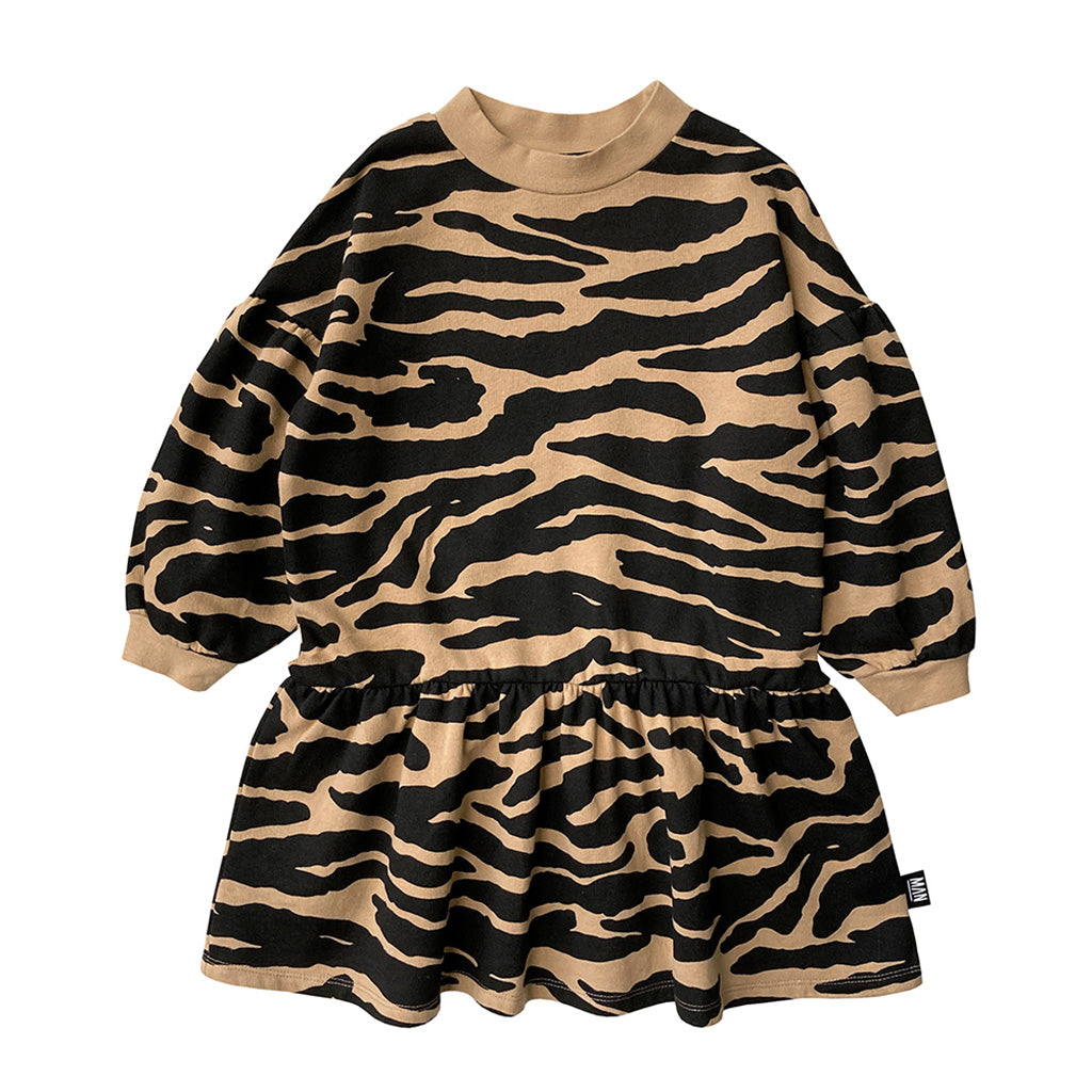 Dress High Collar Brown Tiger