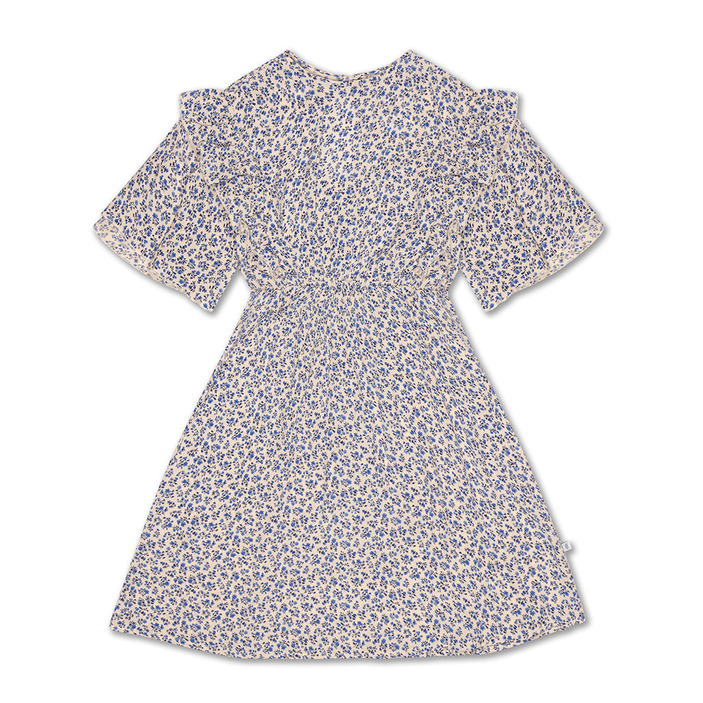 Dress Ruffle Delfts Blue Flower