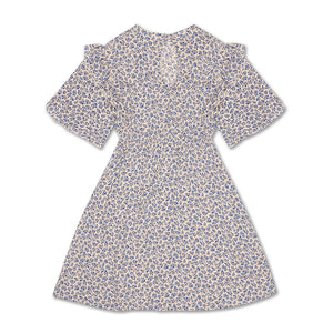 Dress Ruffle Delfts Blue Flower