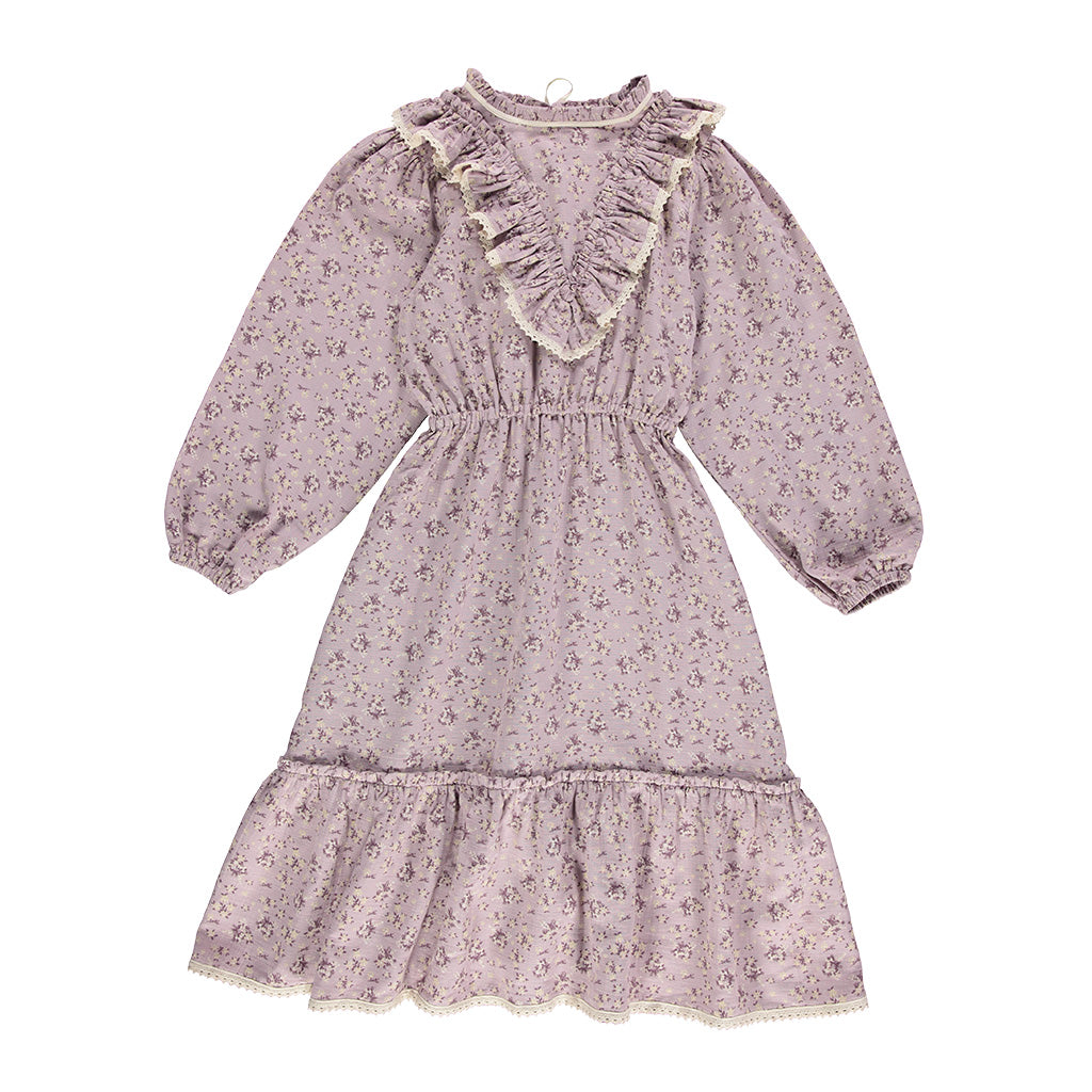 Dress Ria Flower Lilac Floral Woman