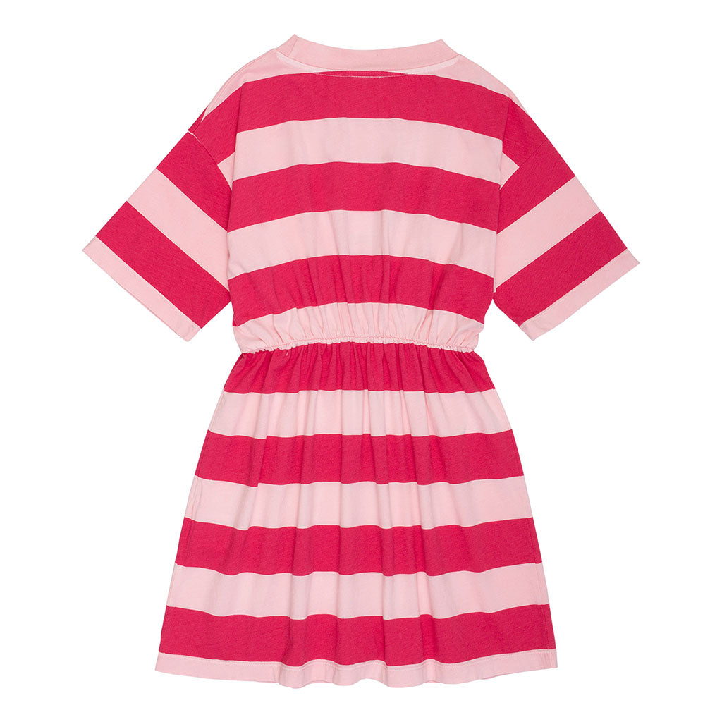 Dress Wide Stripe Pop Pink Magenta