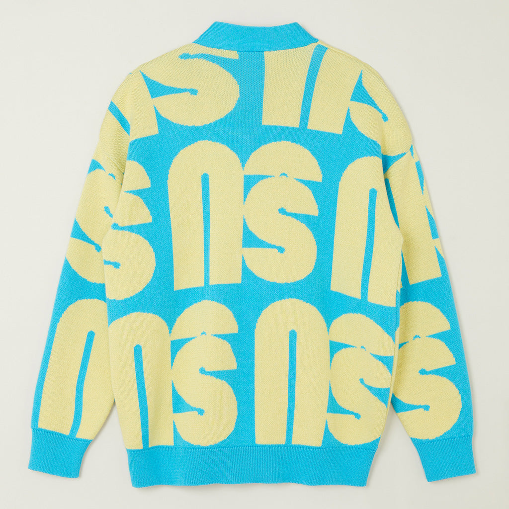 Cardigan Jacquard Turquoise Butter