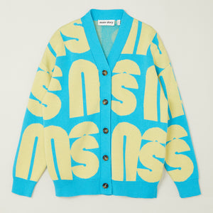 Cardigan Jacquard Turquoise Butter