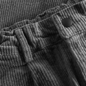 Chino Pants Corduroy Patched Grey