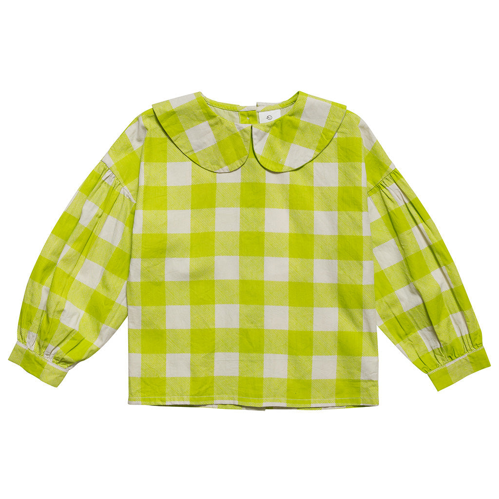 Blouse Pan Collar Acid Gingham