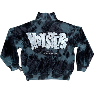 Jacket Zip Tie Dye Blue Monsters