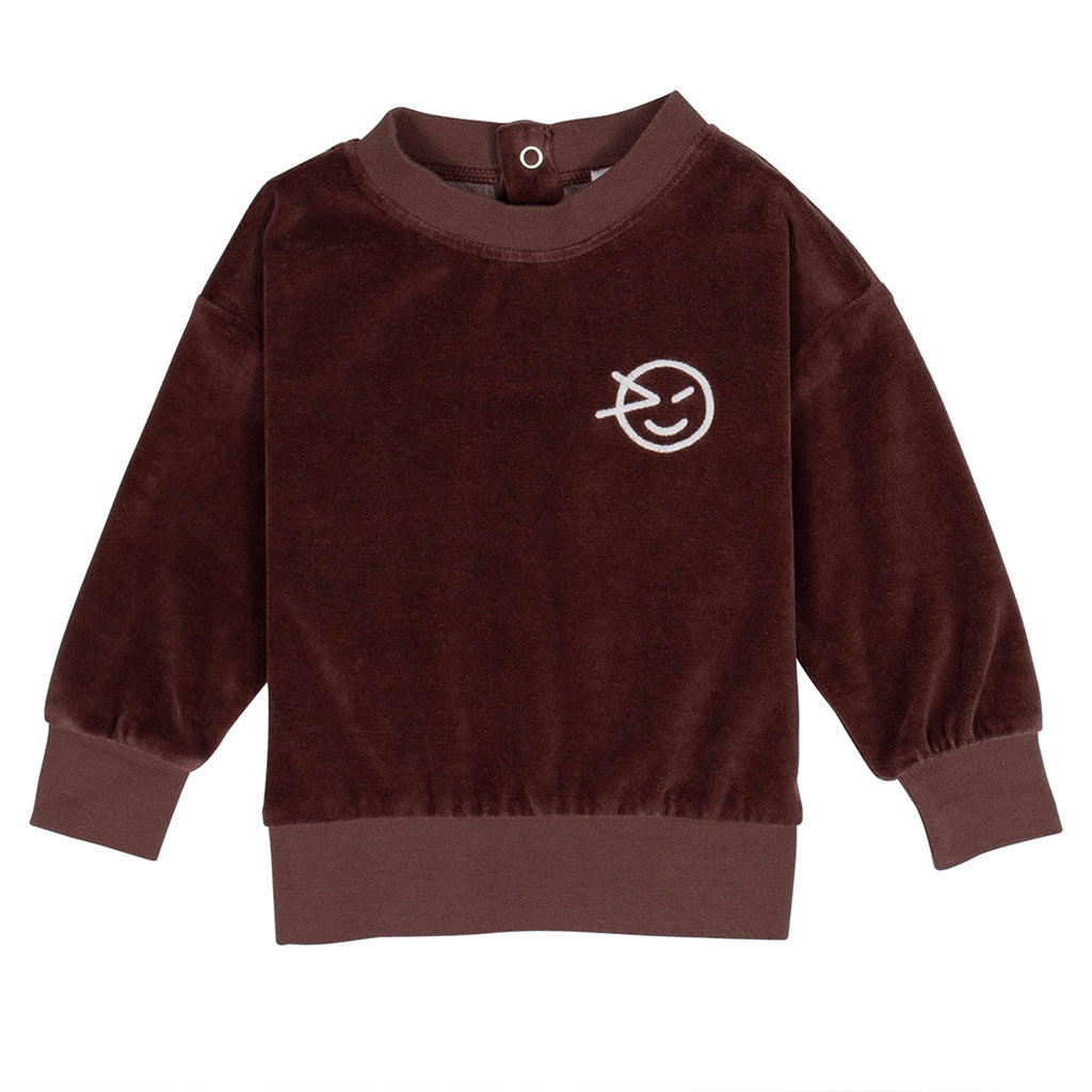 Sweater Mini Velour Choc