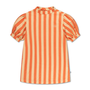 Dress Wavy Tangerine Block Stripe
