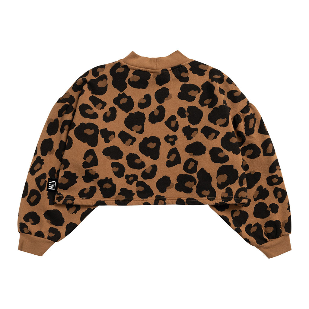 Sweater Leopard Puff Sleeve