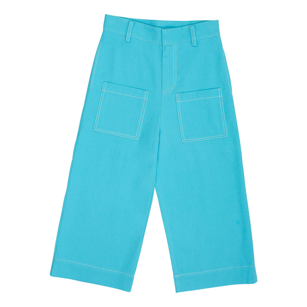 Pant Contrast Stitch Corda Turquiose