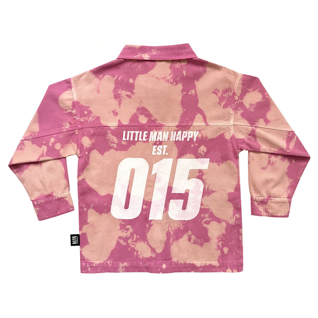 Jacket Worker Established 015 Distressed Overdye Pink Peach